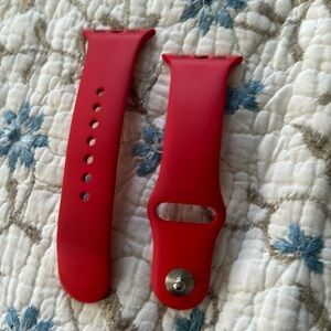 Apple red rubber watch band. Fit 40 MM series 6.